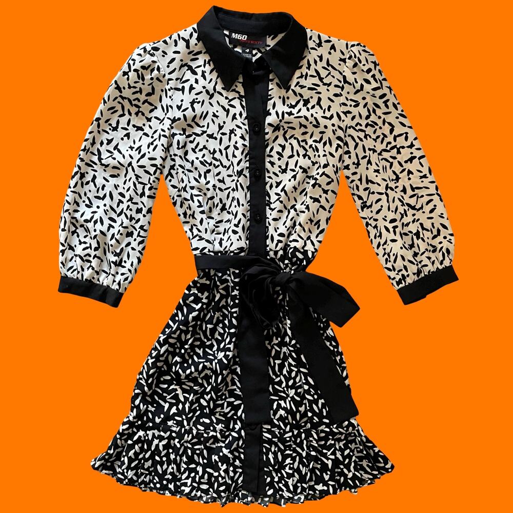 00's vintage collared button up office siren y2k mini dress Size 4 miss sixty